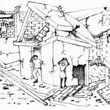 Earthquake Drawing Drawings Cartoon Getdrawings Earthquakes sketch template