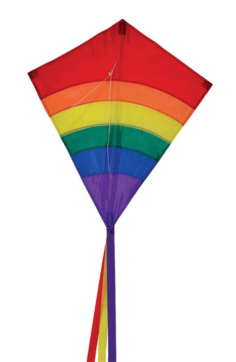 breeze rainbow   diamond kite single  ripstop
