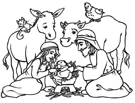 printable nativity scene coloring pages coloringmecom