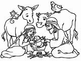 Nativity Coloring Scene Pages Christmas Printable Coloringme sketch template