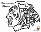 Blackhawks Coloring Pages Chicago Nhl Popular sketch template