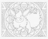 Coloring Eevee Pokemon Pages Evolutions Printable Flareon Adults Kindpng sketch template