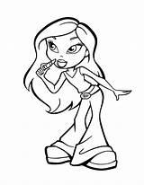 Coloring Pages Lips Library Clipart Bratz Doll Pretty sketch template