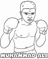 Muhammad Boxer Topcoloringpages sketch template