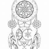 Pages Coloring Dreamcatcher Dream Catcher Adult Adults Mandala Colouring Printable Moon Book Catchers Mandalas Sheets Drawing Animal Painting Stars Choose sketch template