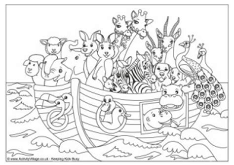 noahs ark animals colouring page