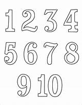Numbers Coloring Pages Big Clipart sketch template