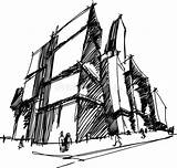 Schizzo Architettonico Astratta Schets Abstracte Architectuur Architecturale Huis Terras Fantastica sketch template