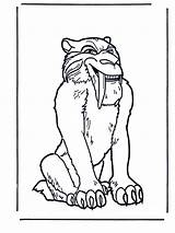 Sable Dientes Tigre Age Glaciale Tigres Epoka Lodowcowa Felinos Hielo Smilodon Tijger Idade Ausmalbilder Gelo Istid Imprimir Pedra Lera Felini sketch template