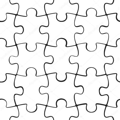 puzzle jigsaw seamless pattern stock vector  bobevv