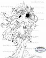 Unicorn Fairy Coloring Pages Besties Enchanted Digi Magical Tm Stamp Instant Dolls sketch template