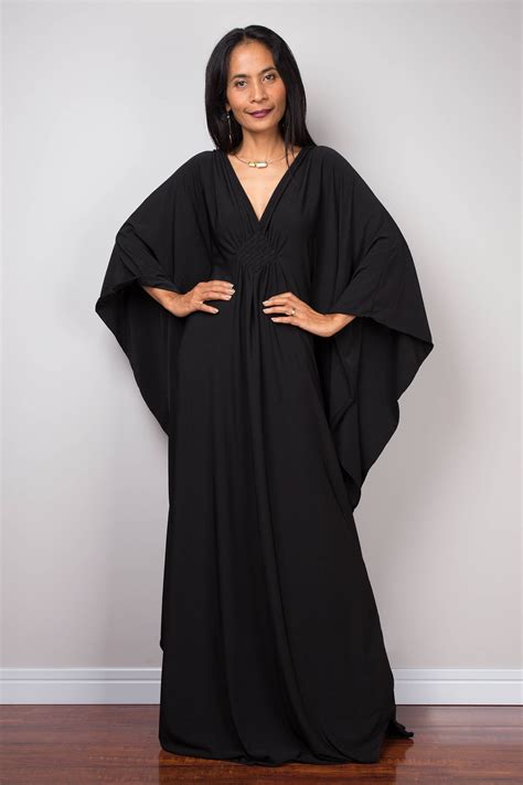 black kaftan dress pre order   custom caftan maxi etsy