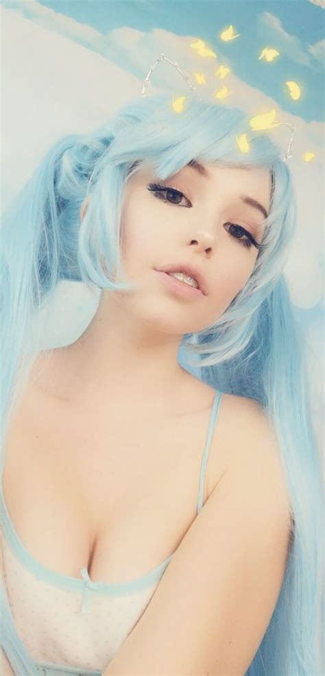 belle delphine blue and pink sexy youtubers
