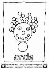 Circle Coloring Pages Circles Shape Shapes Sheets Kids Popular Library Clipart sketch template