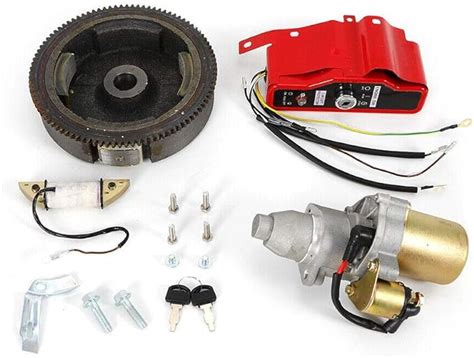 electric start kit starter motor flywheel switch  honda gx hp gx hp solenoids