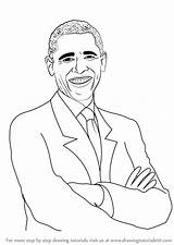 Obama Barack Draw Drawing Step Politicians Faces Learn Shading Getdrawings Tutorials Drawingtutorials101 sketch template