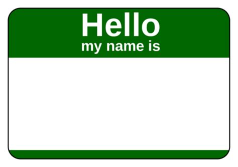 Name Tag Label Templates Hello My Name Is Templates