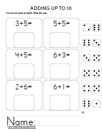 cut paste addition     dominoes primarylearningorg