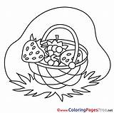 Berries Basket Coloring Colouring Printable Pages Next sketch template