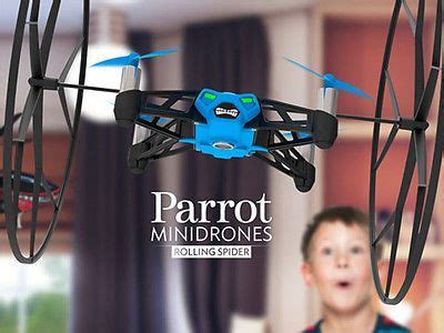 parrot mini drones rolling spider blue smartphone tablet control quadcopter type rc