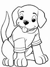 Coloring Easy Pages Puppy Cute Puppies Printable Print Color Getcolorings sketch template