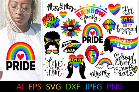 pride svg bundle lgbt pride lgbt flag gay pride rainbow