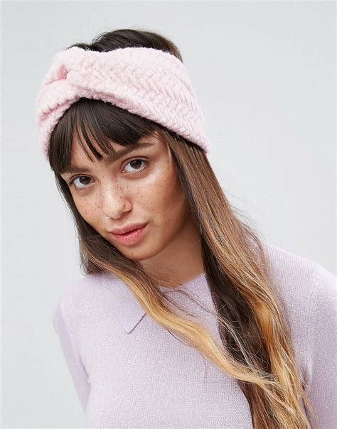 love   asos knitted headband headband hairstyles pink hair accessories