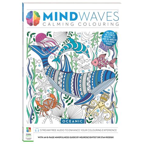 mindwaves calming colouring oceanic book kmart