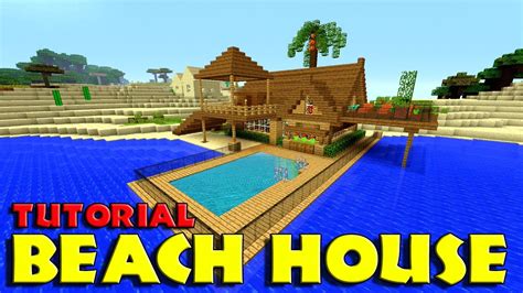 minecraft   build  beach house tutorial simple easy small minecraft house tutorial