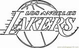 Lakers Coloringpages101 Blazers Template Clippers sketch template