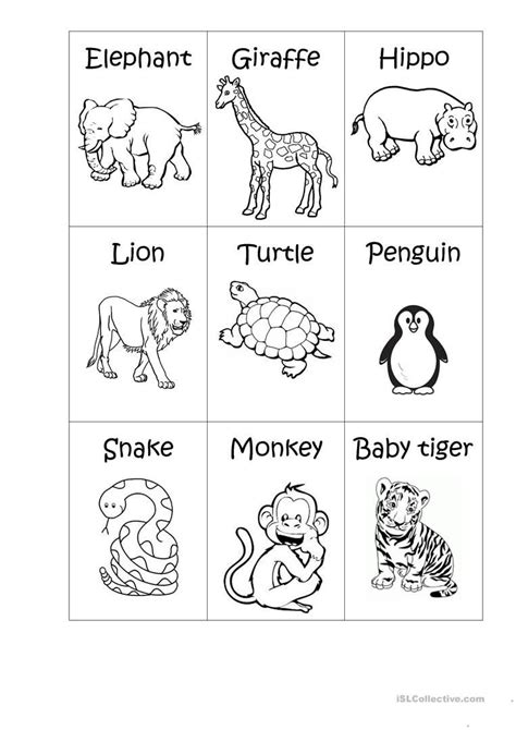 coloring zoo animals worksheet