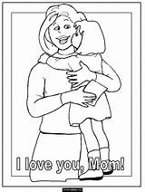 Coloring Mother Pages Printable Daughter Mom Mothers Kids Happy Mommy Kissing Color Father Card Print Ever Getcolorings Getdrawings Sheets Colorings sketch template