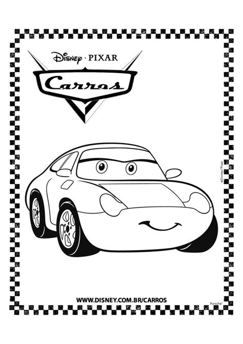 kids  fun kleurplaat cars pixar sally