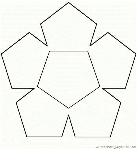 coloring pages small hexagon shape education shapes