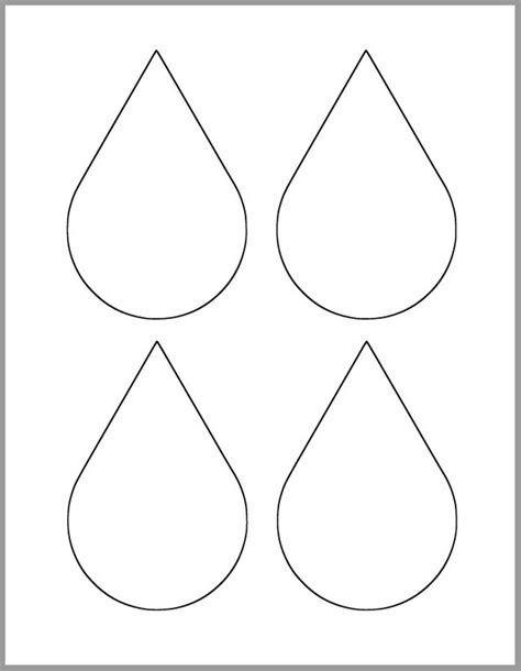 printable rain drop template large rain drop etsy