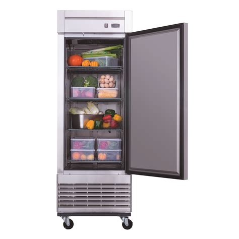 dr single door commercial refrigerator  stainless steel dukers appliance  usa
