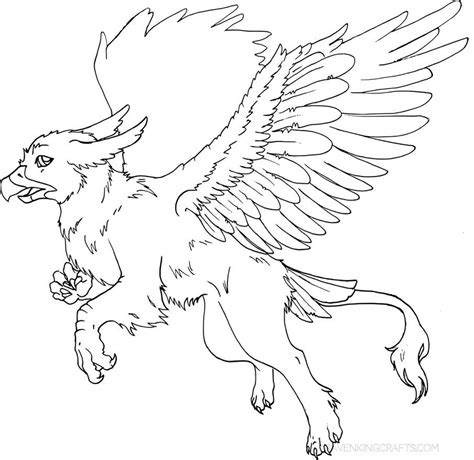 fanasy  baby griffin coloring pages