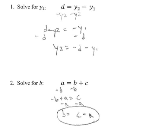literal equations worksheet answer key