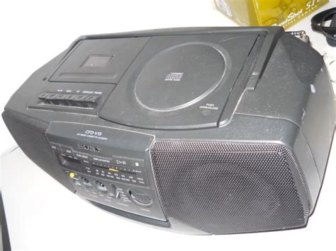 sony cfd  mega bass boombox amfm radio cassette cd player portable  ac cord boomboxes