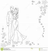 Couples Bruiloft Kleurplaat Bezoeken sketch template