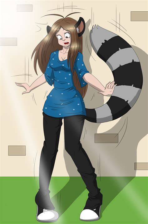Spotted And Striped Raccoon Girl Tf Tg [tfs] By Malkaiwot On Deviantart