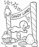 Coloring Casper Land Pages Candy Cartoon sketch template