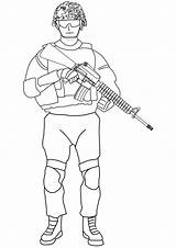 Soldier Gun Holding Coloring Pages Printable Army Kids Guy Man Men Categories Sheets sketch template