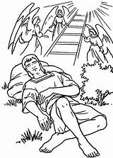 Colorear Stairway Esau Jacobs Biblia Bibel Rachel Anjos Jaco Escada Sonho Jakob Jacó Kindergottesdienst Jakobs Angels sketch template