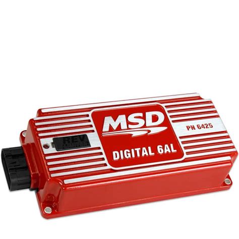 msd performance msd al digital ignition box  built  rev limiter red msd