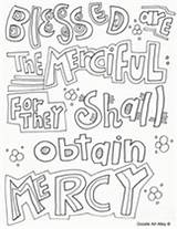 Coloring Pages Blessed Merciful Sermon Mount Beatitudes Obtain Mercy Shall They sketch template
