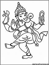 Coloring Lord Ganesha Diwali Hindu Sheets Pages sketch template