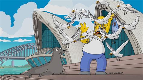 homer simpson takes on evil sydney opera house seagulls in this new