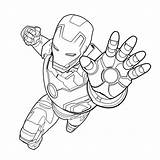 Kleurplaat Avengers Stark sketch template