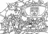 Cyberchase Coloring Pages Kids Party Fun Cyber Printable Site sketch template